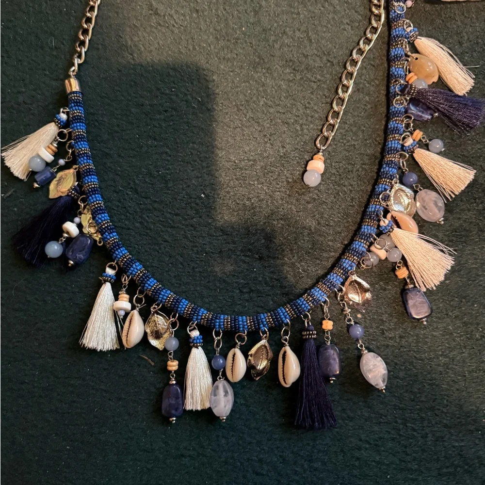 Belt Seashell Beads Chain Belt down by the seashore great detail gorgeous colors